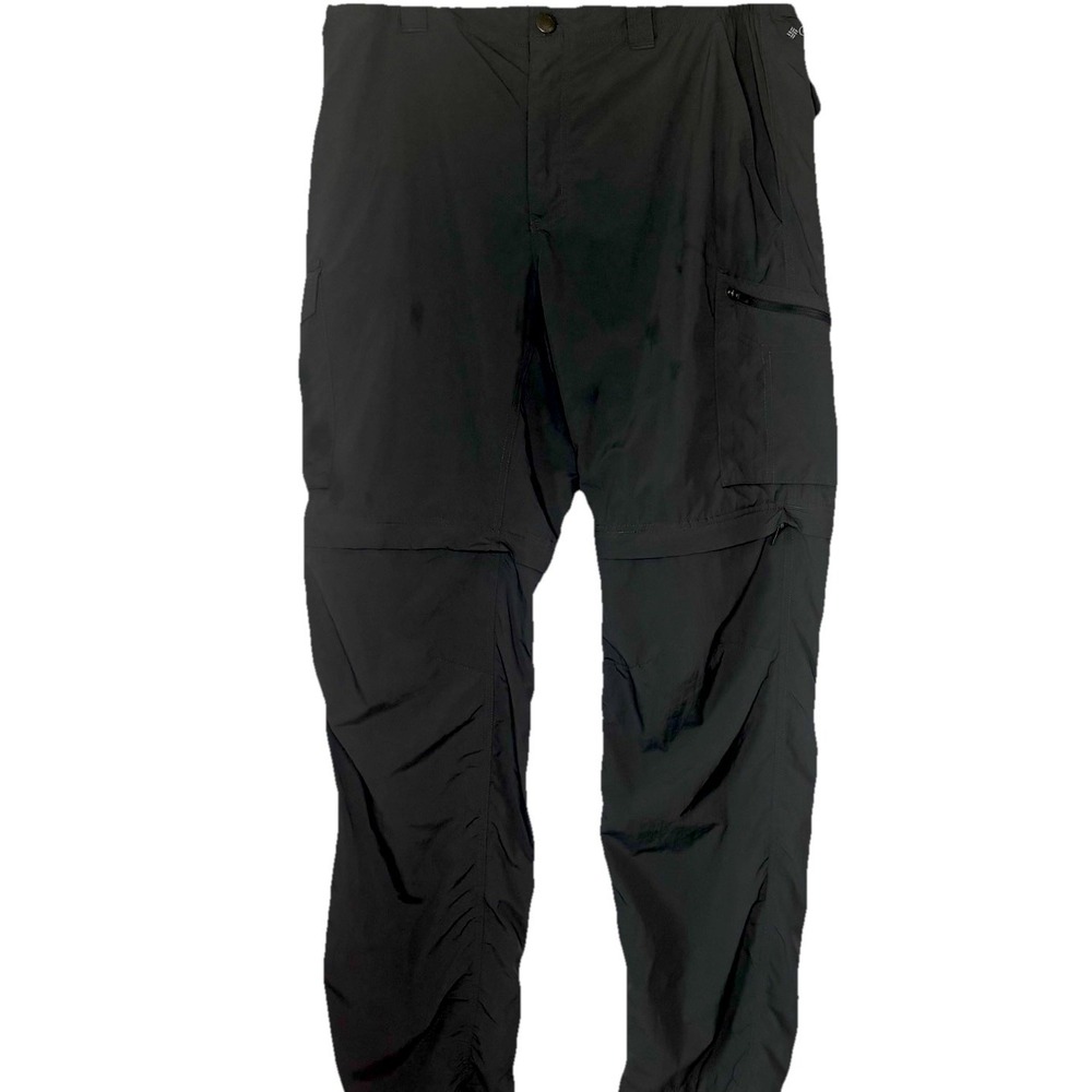 Columbia Convertible Pants Mens 36W X34L Khaki Green Omni-Shade Outdoor Hiking